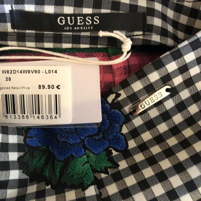 Jupe GUESS imprimé vichy fleurs T 38...
