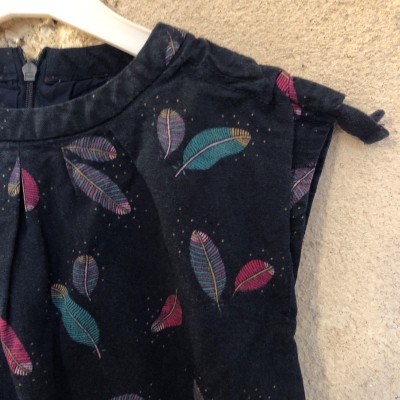 Robe tunique imprimé plumes T 3 ans