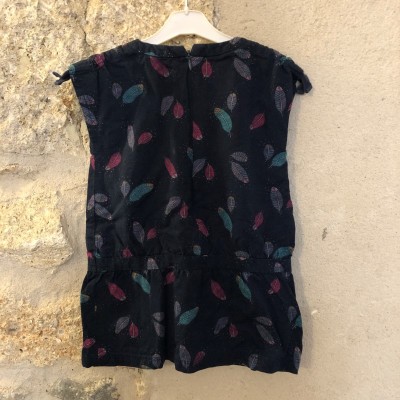 Robe tunique imprimé plumes T 3 ans