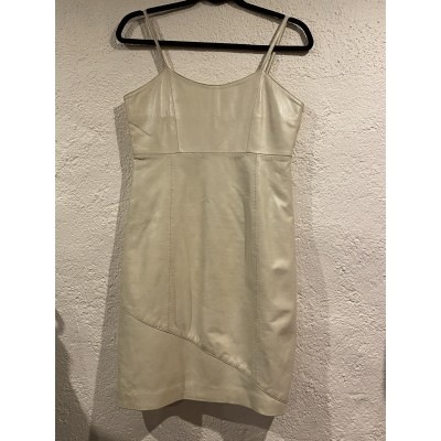 Robe cuir vintage crème 34/36