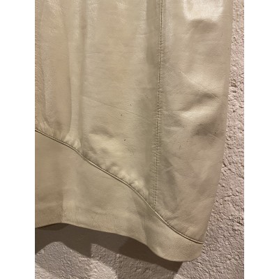 Robe cuir vintage crème 34/36