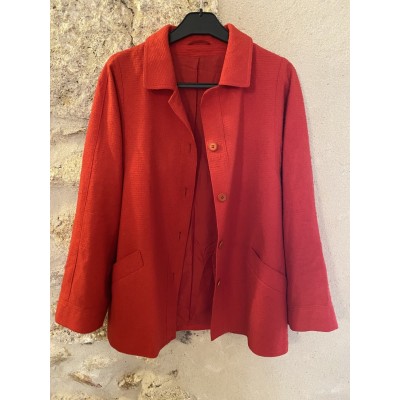 Veste laine vintage rouge 36 38