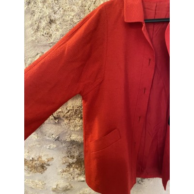 Veste laine vintage rouge 36 38