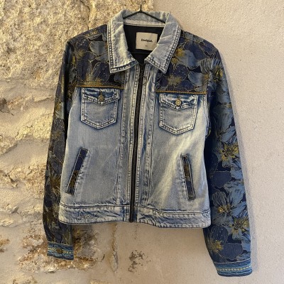 Veste jean imprimée Desigual T M 38