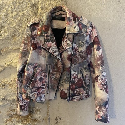 Perfecto motifs fleurs rose Zara T M 38
