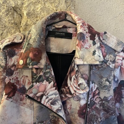 Perfecto motifs fleurs rose Zara T M 38