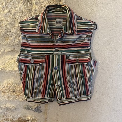 Veste sans manches jean Vintage T S