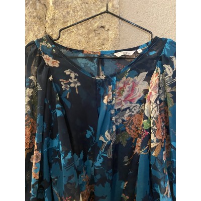 Blouse ample voile motifs fleuri T 40