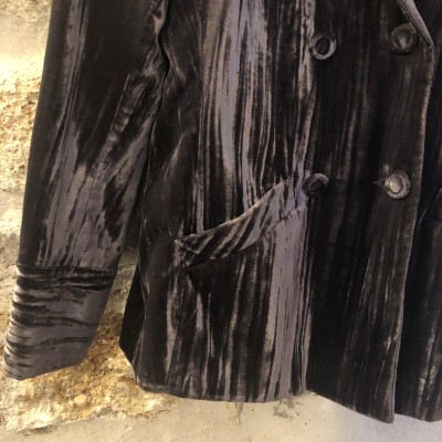 Blazer vintage velour gris 38 M